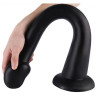 DarkSil Gode long Whale Dildo M 40 x 5.5cm - Pointe 4.6cm Noir